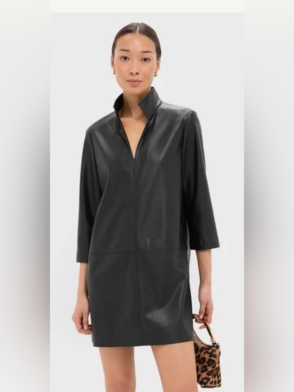 Tuckernuck XS NWOT Black Leather Clifton Shift Dress